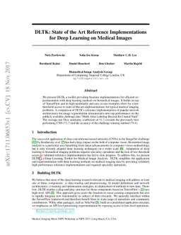 DLTK: State of the Art Reference Implementations for Deep Learning on
  Medical Images