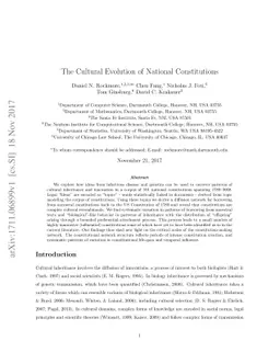 The Cultural Evolution of National Constitutions