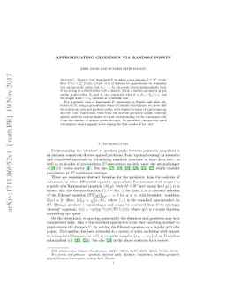 Approximating geodesics via random points