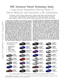 MIT Advanced Vehicle Technology Study: Large-Scale Naturalistic Driving
  Study of Driver Behavior and Interaction with Automation