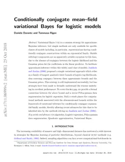 Conditionally conjugate mean-field variational Bayes for logistic models