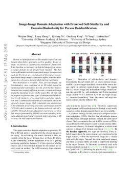 Image-Image Domain Adaptation with Preserved Self-Similarity and
  Domain-Dissimilarity for Person Re-identification