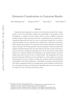 Estimation Considerations in Contextual Bandits