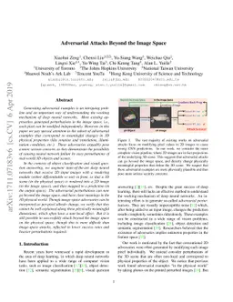 Adversarial Attacks Beyond the Image Space