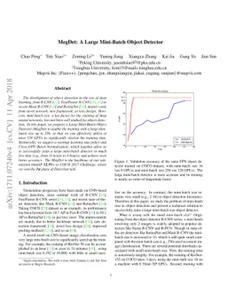 MegDet: A Large Mini-Batch Object Detector
