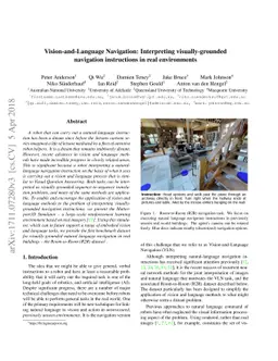Vision-and-Language Navigation: Interpreting visually-grounded
  navigation instructions in real environments