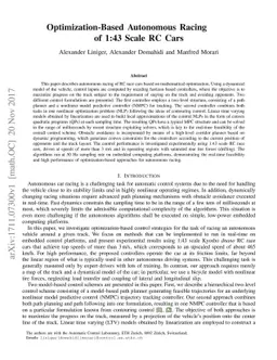 Optimization-Based Autonomous Racing of 1:43 Scale RC Cars