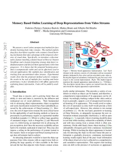 Memory Based Online Learning of Deep Representations from Video Streams