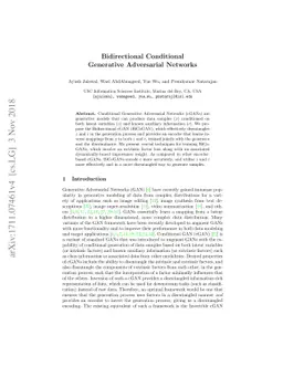 Bidirectional Conditional Generative Adversarial Networks