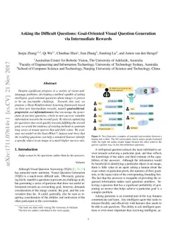 Asking the Difficult Questions: Goal-Oriented Visual Question Generation
  via Intermediate Rewards