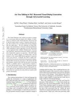 Are You Talking to Me? Reasoned Visual Dialog Generation through
  Adversarial Learning