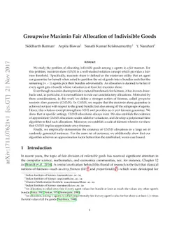 Groupwise Maximin Fair Allocation of Indivisible Goods