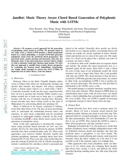JamBot: Music Theory Aware Chord Based Generation of Polyphonic Music
  with LSTMs