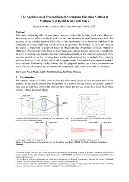 The Application of Preconditioned Alternating Direction Method of
  Multipliers in Depth from Focal Stack