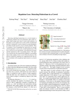 Repulsion Loss: Detecting Pedestrians in a Crowd