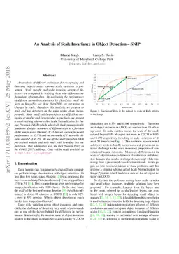 An Analysis of Scale Invariance in Object Detection - SNIP