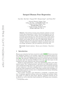 Integral Human Pose Regression