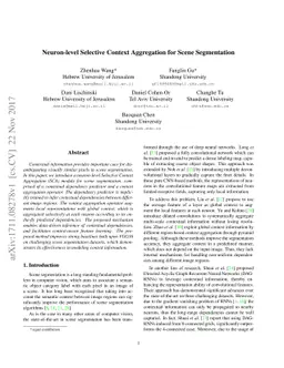 Neuron-level Selective Context Aggregation for Scene Segmentation