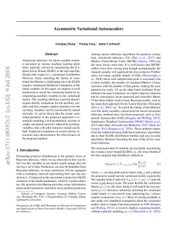 Asymmetric Variational Autoencoders