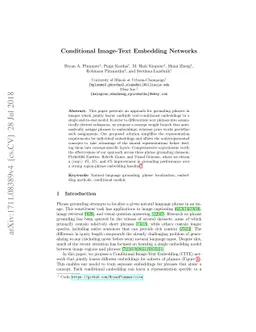 Conditional Image-Text Embedding Networks