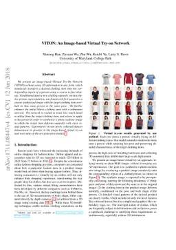 VITON: An Image-based Virtual Try-on Network