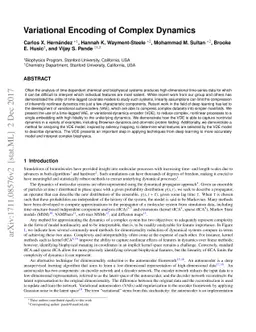 Variational Encoding of Complex Dynamics