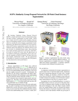 SGPN: Similarity Group Proposal Network for 3D Point Cloud Instance
  Segmentation