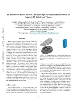 3D Anisotropic Hybrid Network: Transferring Convolutional Features from
  2D Images to 3D Anisotropic Volumes