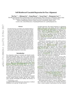 Self-Reinforced Cascaded Regression for Face Alignment