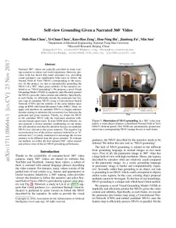 Self-view Grounding Given a Narrated 360° Video