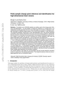 Finite sample change point inference and identification for
  high-dimensional mean vectors