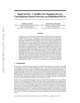 fpgaConvNet: A Toolflow for Mapping Diverse Convolutional Neural
  Networks on Embedded FPGAs