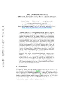 Deep Expander Networks: Efficient Deep Networks from Graph Theory