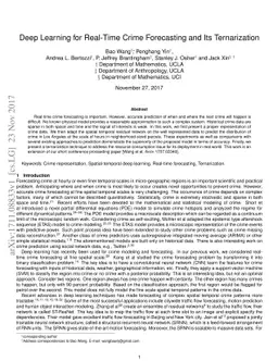 Deep Learning for Real-Time Crime Forecasting and its Ternarization