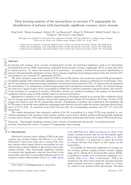 Deep learning analysis of the myocardium in coronary CT angiography for
  identification of patients with functionally significant coronary artery
  stenosis