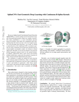 SplineCNN: Fast Geometric Deep Learning with Continuous B-Spline Kernels