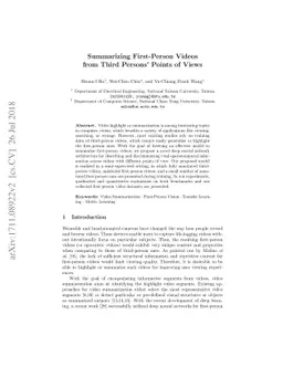 Summarizing First-Person Videos from Third Persons' Points of Views
