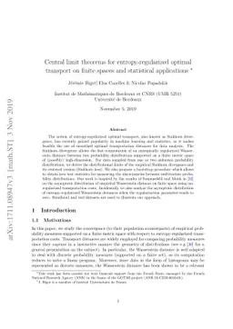 Central limit theorems for entropy-regularized optimal transport on
  finite spaces and statistical applications