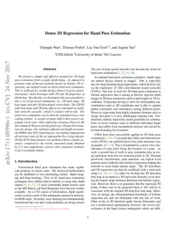 Dense 3D Regression for Hand Pose Estimation