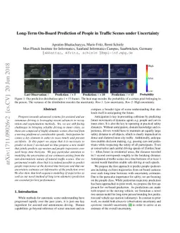 Long-Term On-Board Prediction of People in Traffic Scenes under
  Uncertainty