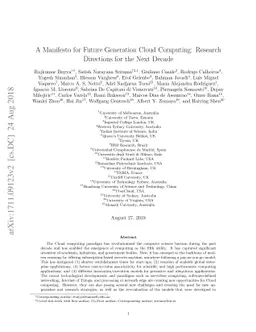 A Manifesto for Future Generation Cloud Computing: Research Directions
  for the Next Decade