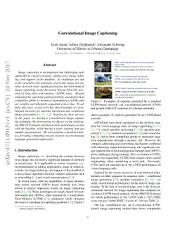 Convolutional Image Captioning
