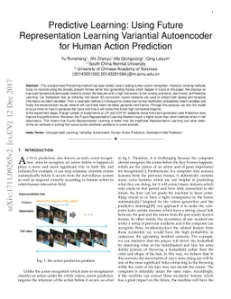Predictive Learning: Using Future Representation Learning Variantial
  Autoencoder for Human Action Prediction