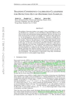 Training Confidence-calibrated Classifiers for Detecting
  Out-of-Distribution Samples
