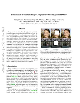 Semantically Consistent Image Completion with Fine-grained Details