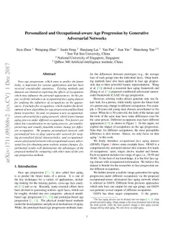 Personalized and Occupational-aware Age Progression by Generative
  Adversarial Networks