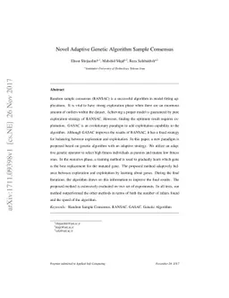 Novel Adaptive Genetic Algorithm Sample Consensus