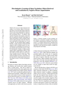 Discriminative Learning of Open-Vocabulary Object Retrieval and
  Localization by Negative Phrase Augmentation