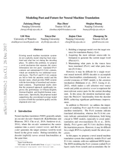 Modeling Past and Future for Neural Machine Translation