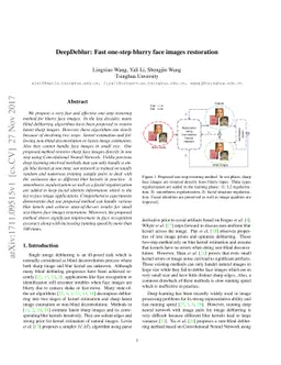 DeepDeblur: Fast one-step blurry face images restoration